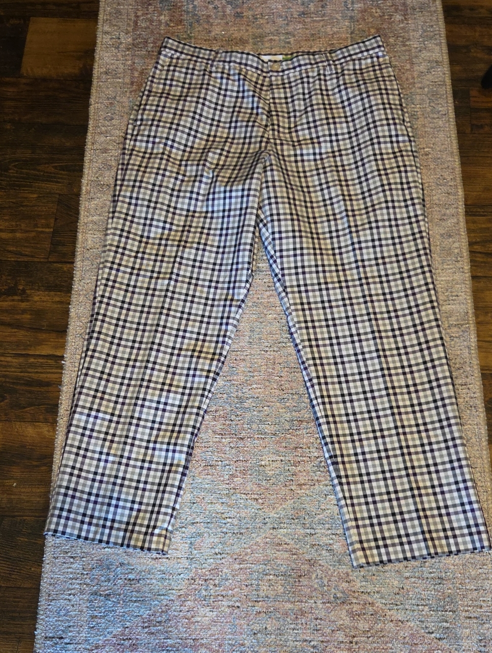 Izod Men's Navy and White Plaid PerformX Golf